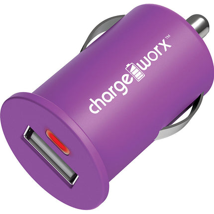 Single USB Car Charger, Violet