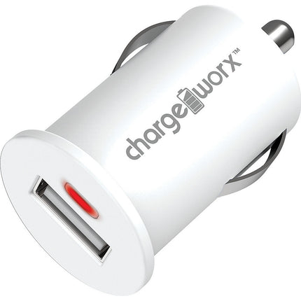 Single USB Car Charger, White