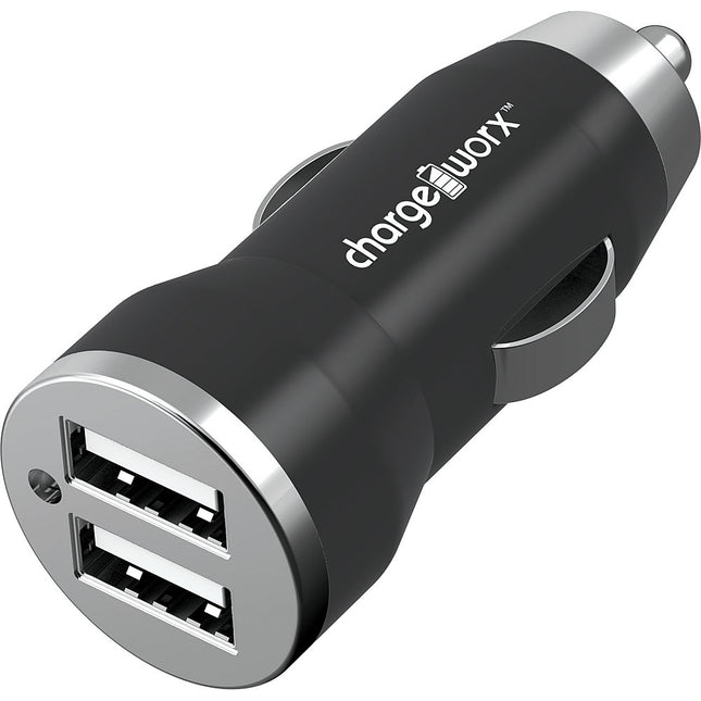 2.1A Dual USB Car Charger, Black