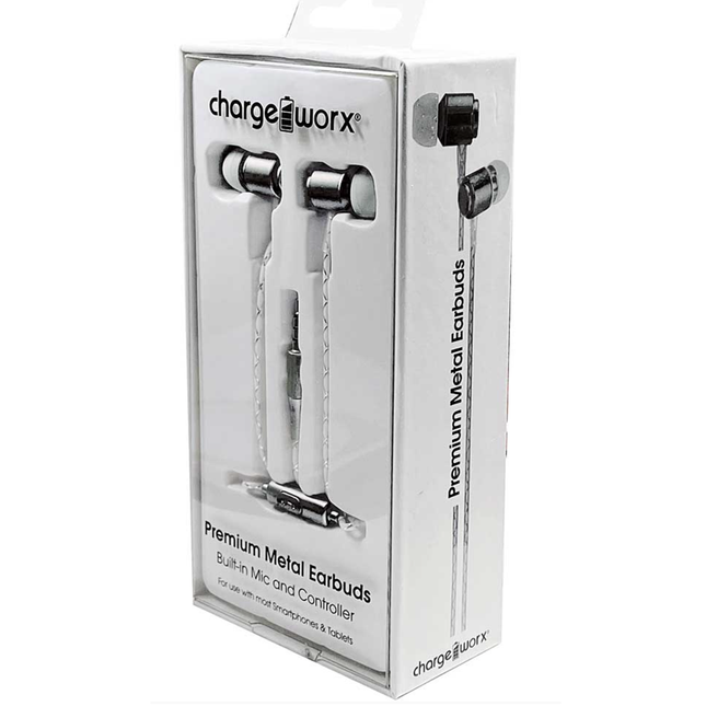 Premium Metal Earbuds, Black