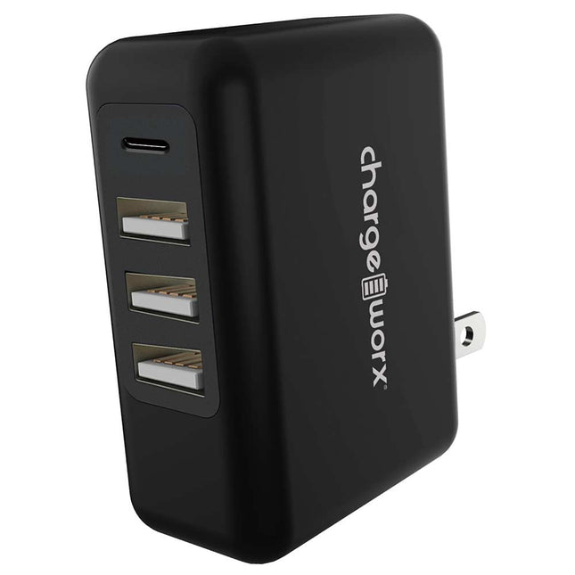 4 ports USB Wall Charger, Black