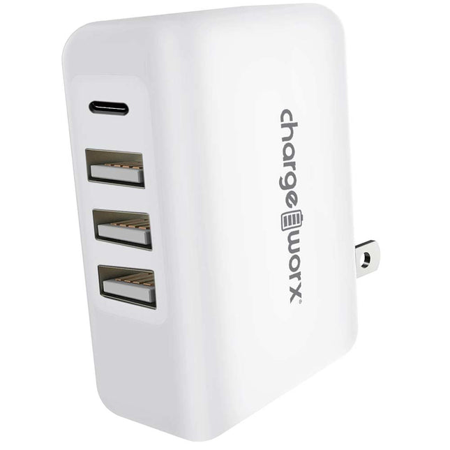 4 USB Ports Wall Charger, White