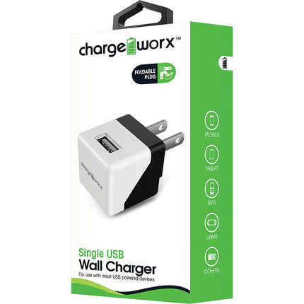Single USB Wall Charger, Black
