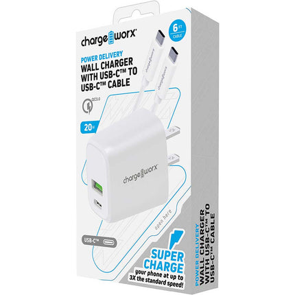 USB Wall Charger & 3-Tip Sync Cable, White