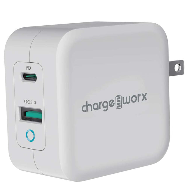 USB-C & USB Wall Charger With Power Delivery, White