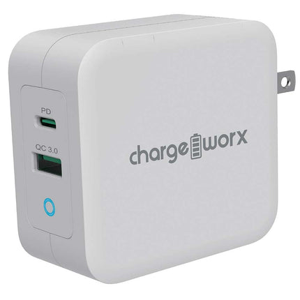 USB-C & USB Wall Charger With Power Delivery, White