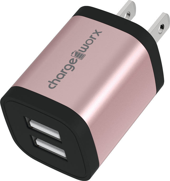 2.4 Dual USB Wall Charger, Rose Gold