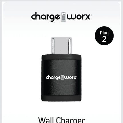 2.4Amp Dual USB Wall Charger, Black