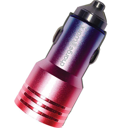 2.4Amp Dual USB Car Charger, Iridescent