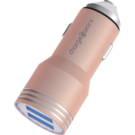 2.4Amp Dual USB Car Charger, Rose Gold