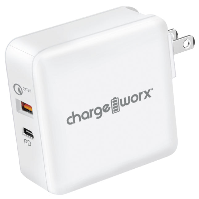 USB-C™ & USB Wall Charger w/Power Delivery & Quick Charge, White