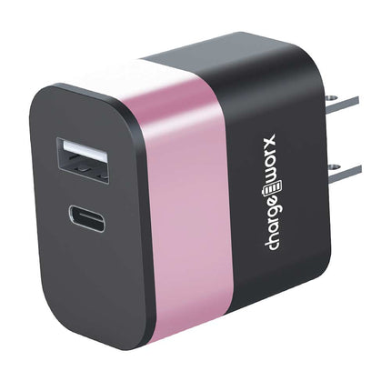 USB-C & USB Wall Charger With Power Delivery, Rose