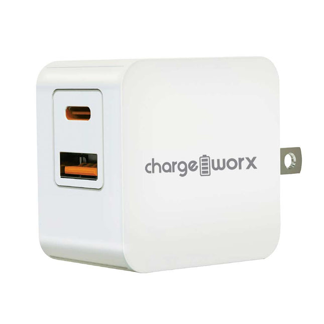 USB-C & USB Wall Charger With Power Delivery, White