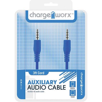 CX4516BL Auxiliary Audio Cable, Blue
