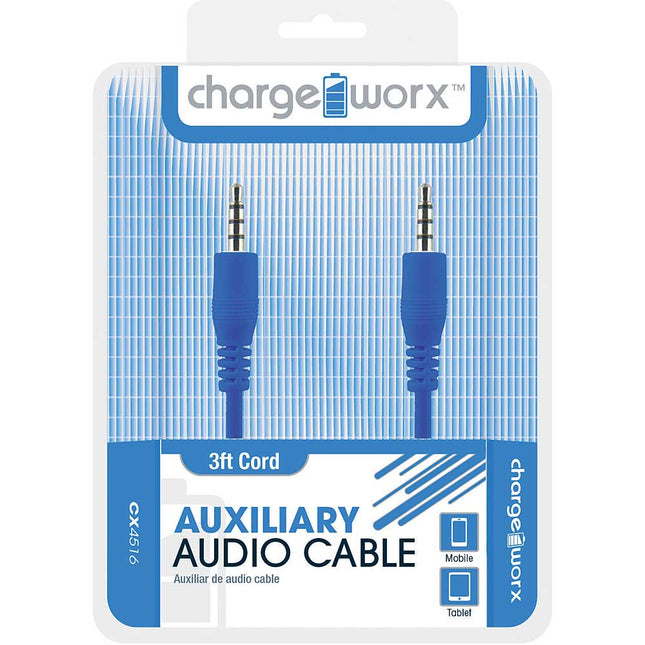 CX4516BL Auxiliary Audio Cable, Blue