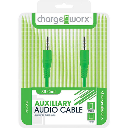 CX4516GN Auxiliary Audio Cable, Green