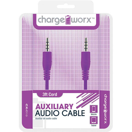 CX4516VT Auxiliary Audio Cable, Purple