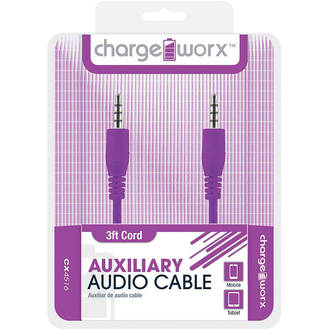 CX4516VT Auxiliary Audio Cable, Purple