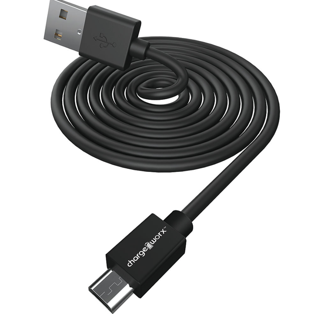 6ft Micro USB Sync & Charge Cable, Black