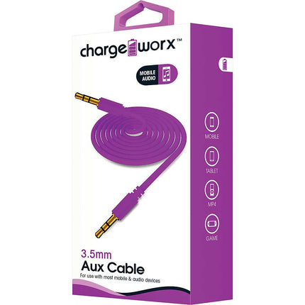 3ft Aux Audio Cable, Violet