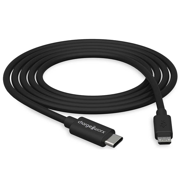 6ft USB-C to Micro-USB Sync & Charge Cable, Black