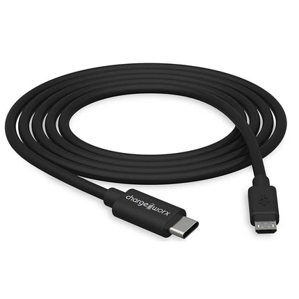 10ft USB-C to Micro-USB Sync & Charge Cable, Black