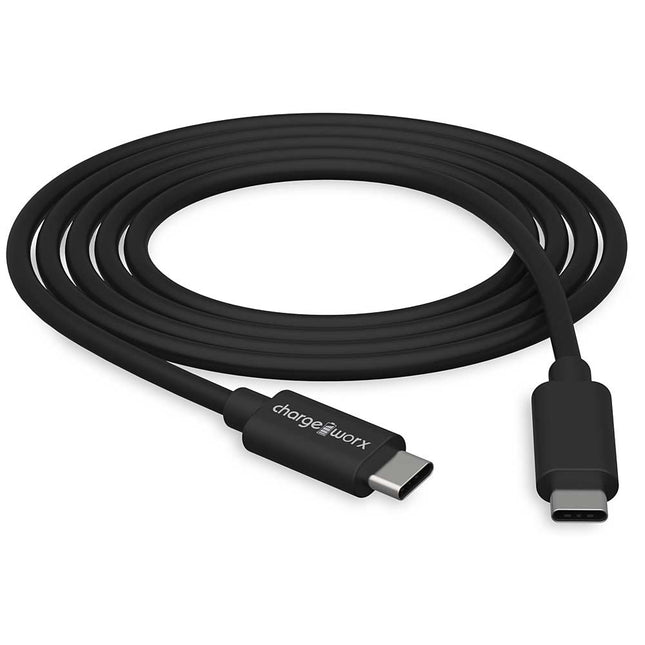 10ft USB-C to USB-C Sync & Charge Cable, Black