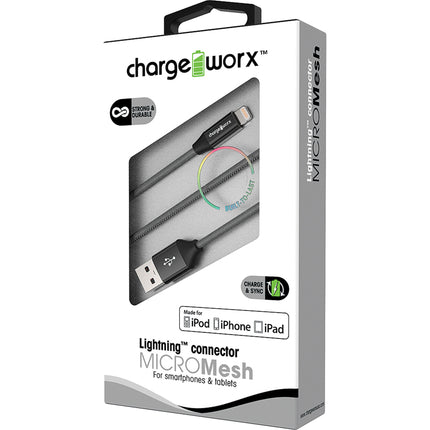 3ft Lightning MICROMesh Cable, Black