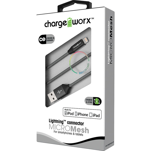 3ft Lightning MICROMesh Cable, Black