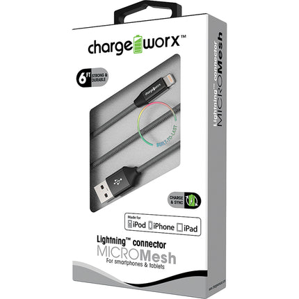 6ft Lightning MICROMesh Cable, Black