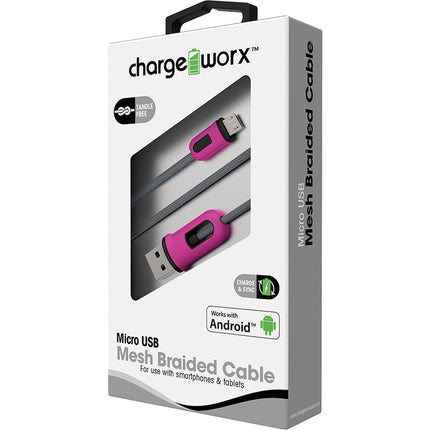 10ft Lightning MICROMesh Cable, Pink