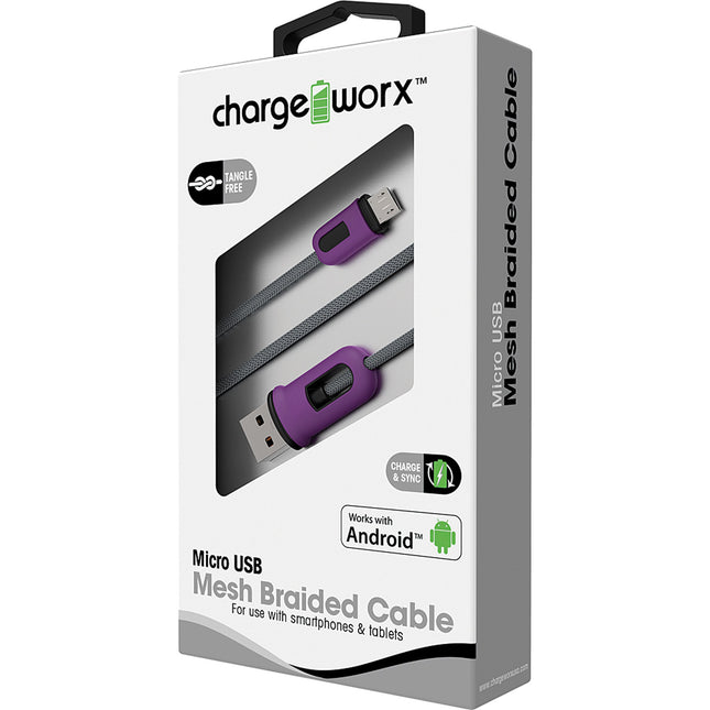 10ft Lightning MICROMesh Cable, Violet