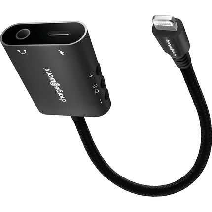 Lightning Aux Adaptor Charging Cable, Black