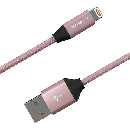 NYLO Tuff 6ft Lightning  Sync & Charge Cable, Rose Gold