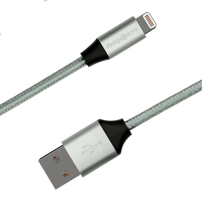 NYLO Tuff 6ft Lightning  Sync & Charge Cable, Silver