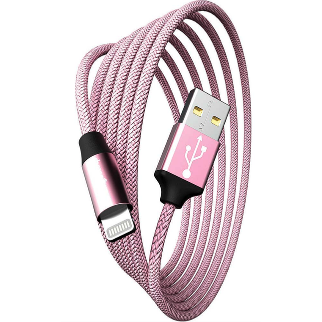 6 FT Lightning Cable, Light Pink