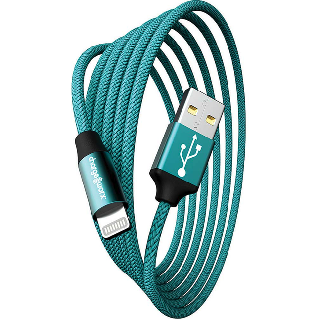 6 FT Lightning Cable, Turquoise