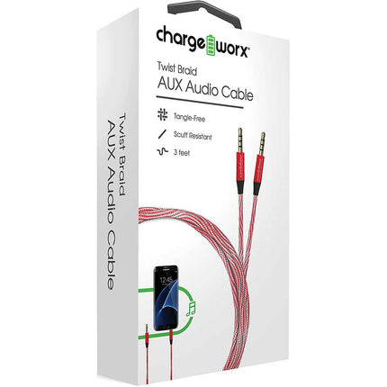 AUX Audio Cable, Red