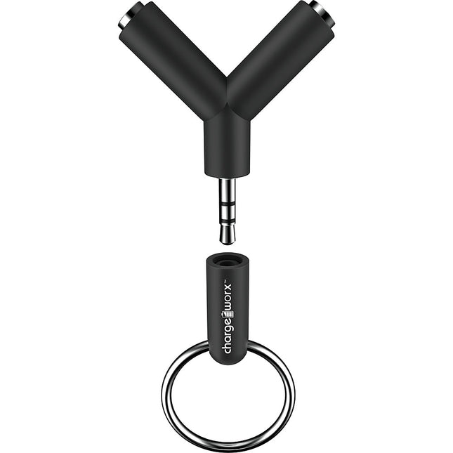 2-Way Headphone Splitter, Black