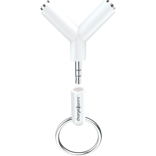 2-Way Headphone Splitter, White