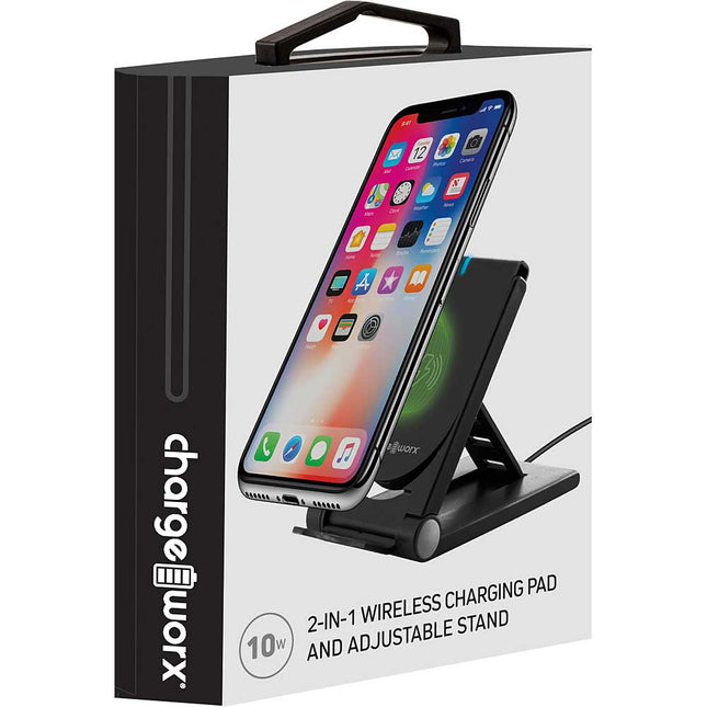 2-IN-1 Wireless Charging Pad and Adjustable Stand