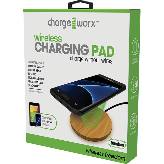 Wireless Charging Desktop Bamboo Pad