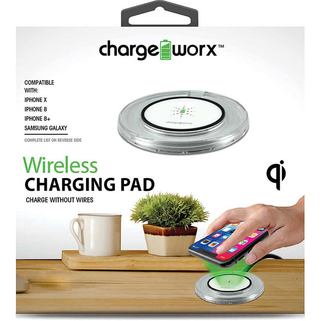 Wireless Charging Desktop Pad, White