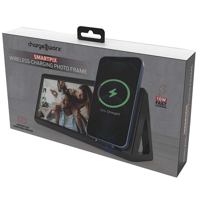 Smartpix Wireless-Charging Photo Frame, Black