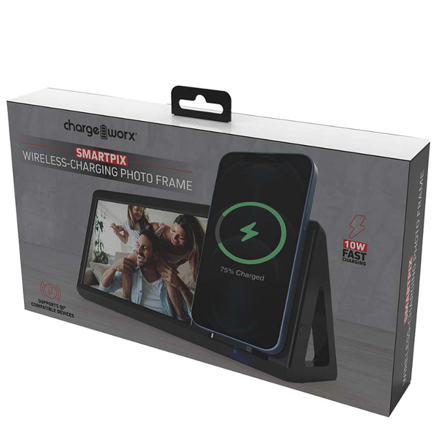 Smartpix Wireless-Charging Photo Frame, Black