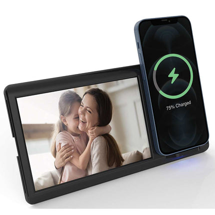 Smartpix Wireless-Charging Photo Frame, Black