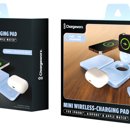 MINI WIRELESS FOLDING 3-IN-1 CHARGING PAD