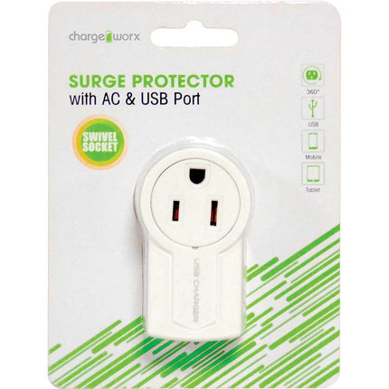CX6001WH AC/USB Swivel Wall Charger