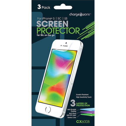 CX6008 iPhone 5 Screen Protector, 3pk