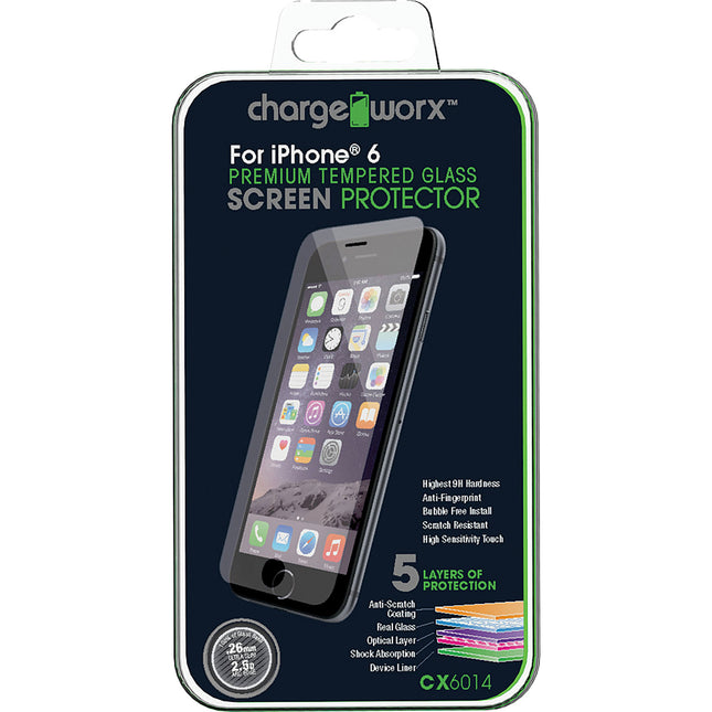 CX6014 iPhone 6, Premium Tempered Glass Protector, 1pk